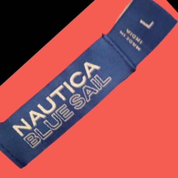 🏖️ NAUTICA LOGO COLORBLOCK COTTON. Large  NWT $50 - Picture 3 of 8